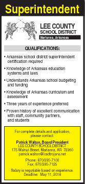 SUPERINTENDENT at LEE COUNTY SCHOOL DIST in Marianna, Arkansas | Disabled  Person